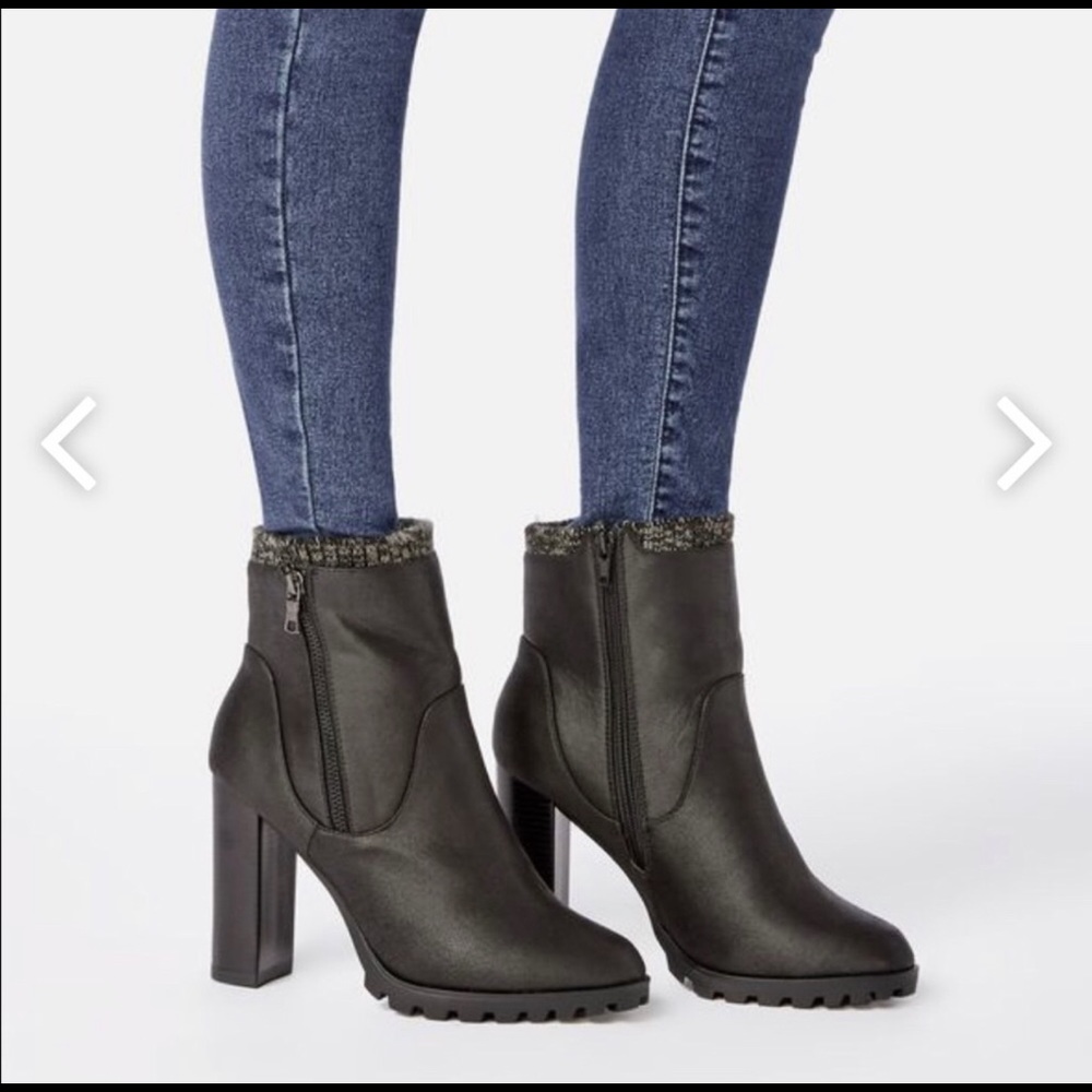 JustFab Carolina Sweater Cuff Bootie Size 11 - Picture 3 of 6